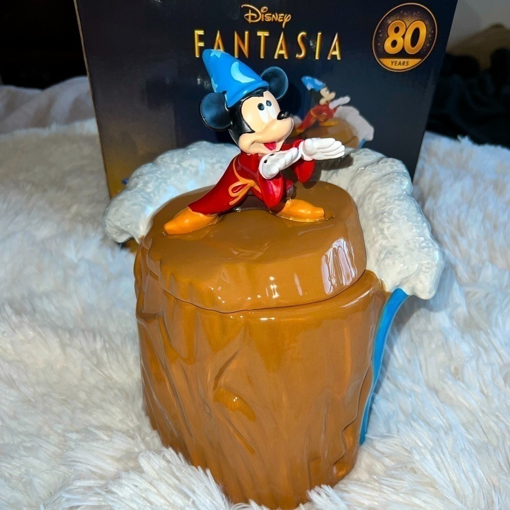 Rare! 80th Anniversary Fantasia Mickey Cookie Jar New In Box